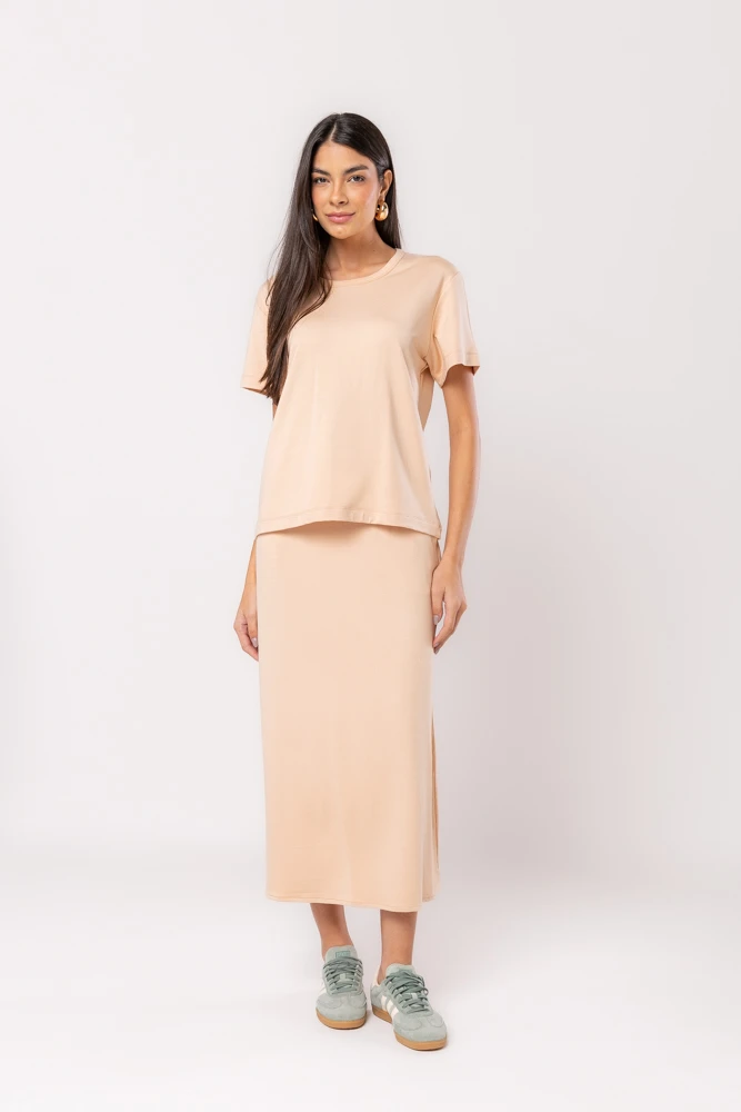 Hidrogênio - LONG SKIRT WITH POCKETS SAND - 20533071 Hidrogênio - LONG SKIRT WITH POCKETS SAND - 20533071