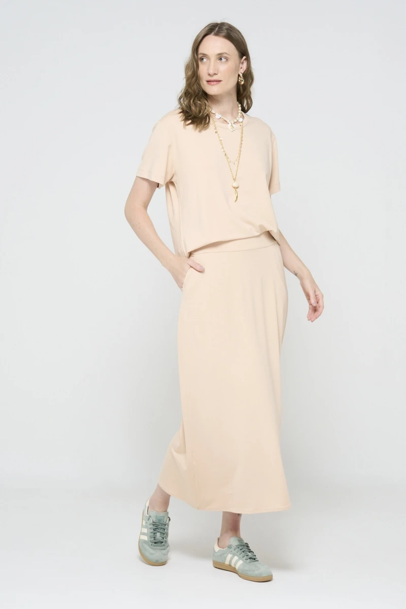 Hidrogênio - LONG SKIRT WITH POCKETS SAND - 20533071 Hidrogênio - LONG SKIRT WITH POCKETS SAND - 20533071