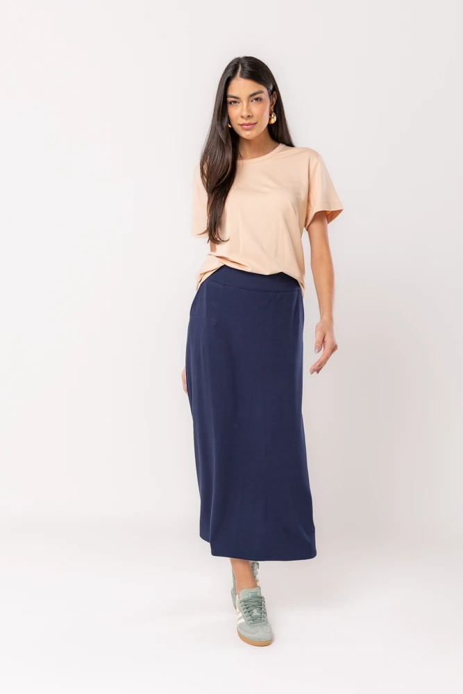 Hidrogênio - LONG SKIRT WITH POCKETS NAVY - 20533004 Hidrogênio - LONG SKIRT WITH POCKETS NAVY - 20533004