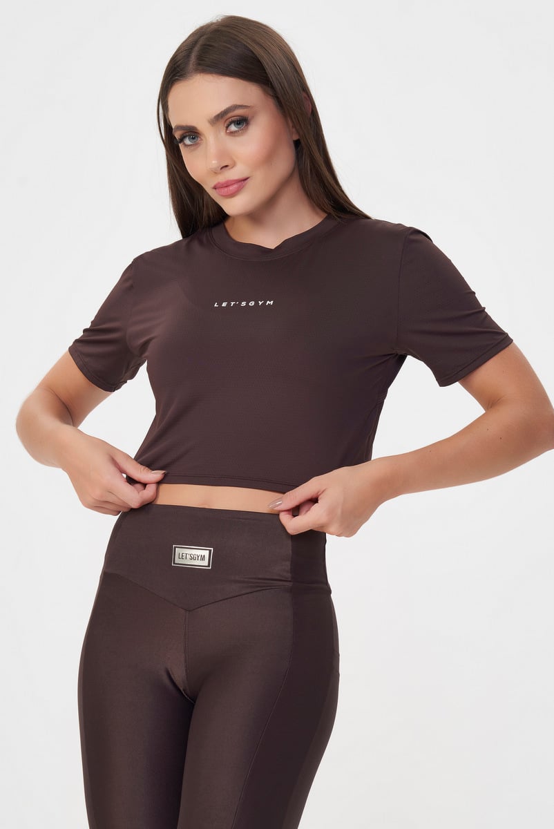 Lets Gym - Cropped Lets Basic Coffee - 2665CF Lets Gym - Cropped Lets Basic Coffee - 2665CF