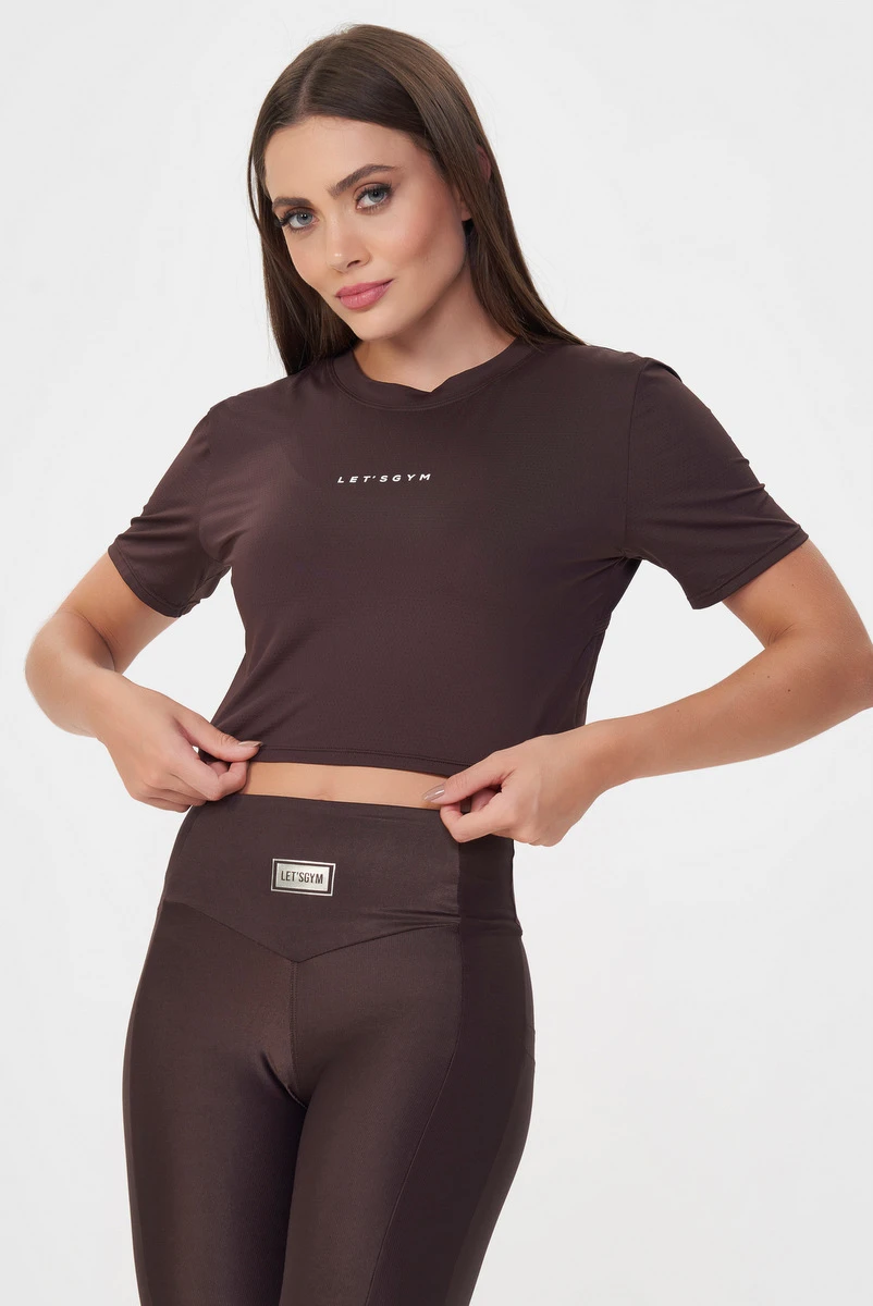 Lets Gym - Cropped Lets Basic Coffee - 2665CF