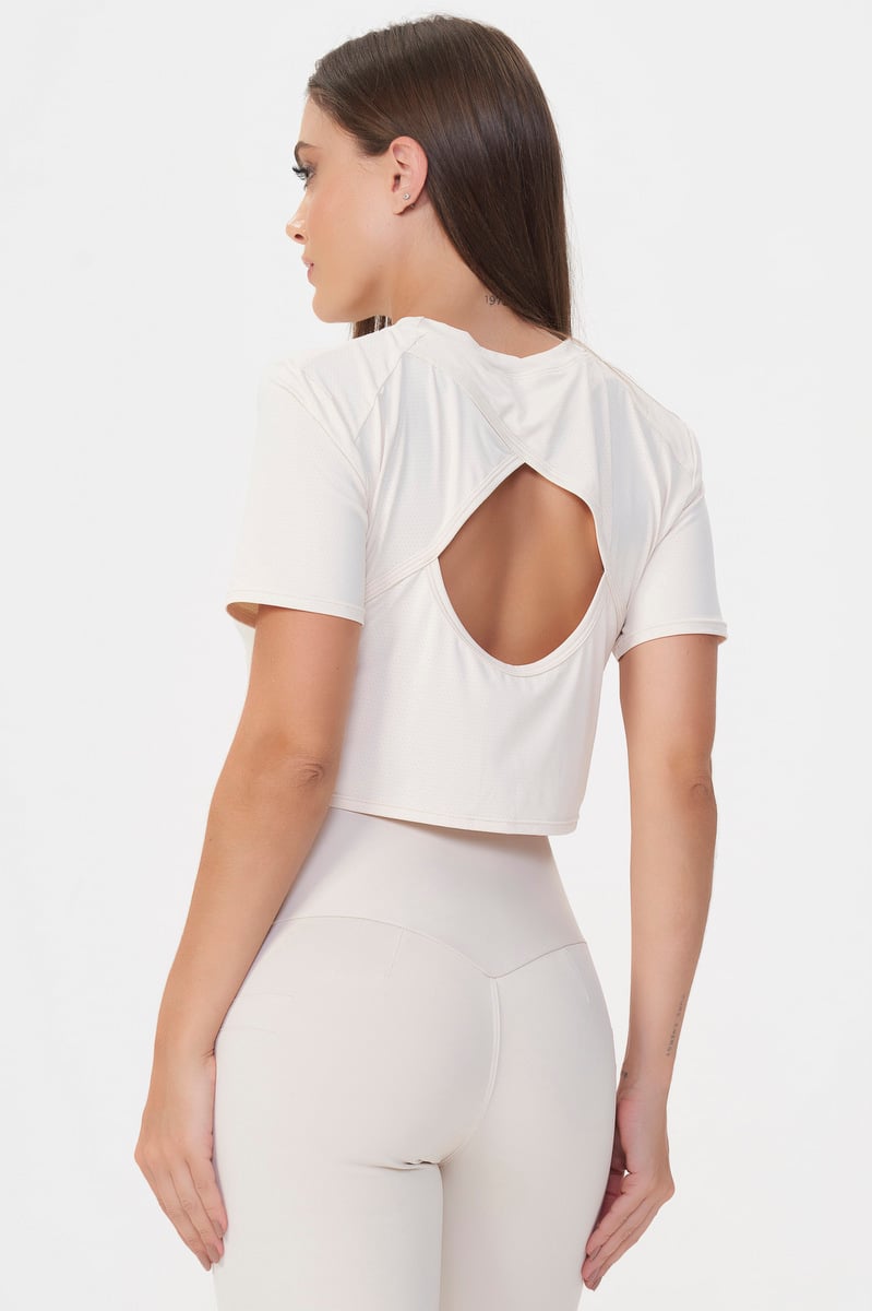 Lets Gym - Cropped Lets Basic Off White - 2665OFW Lets Gym - Cropped Lets Basic Off White - 2665OFW