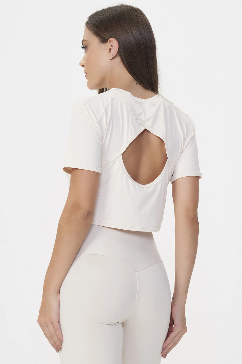 Lets Gym - Cropped Lets Basic Off White - 2665OFW