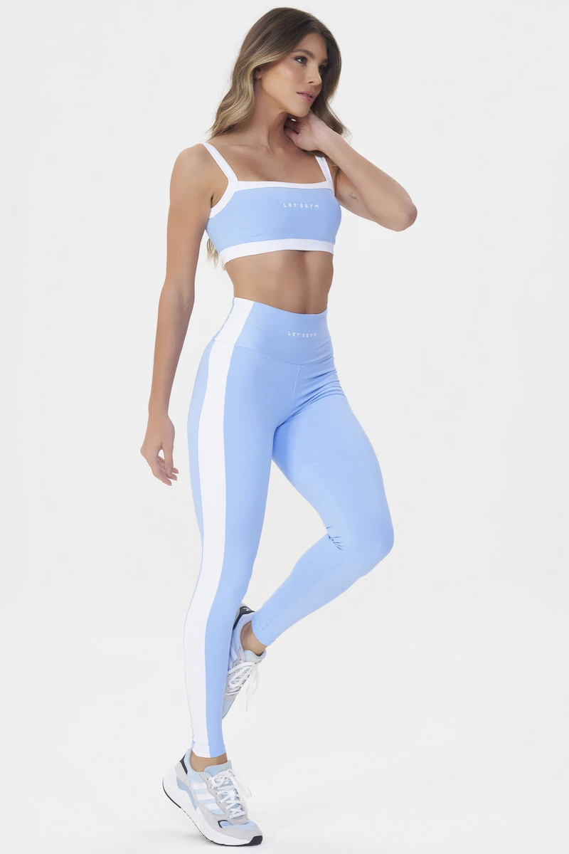 Lets Gym - Light Blue Tunning Leggings - 2891AZC