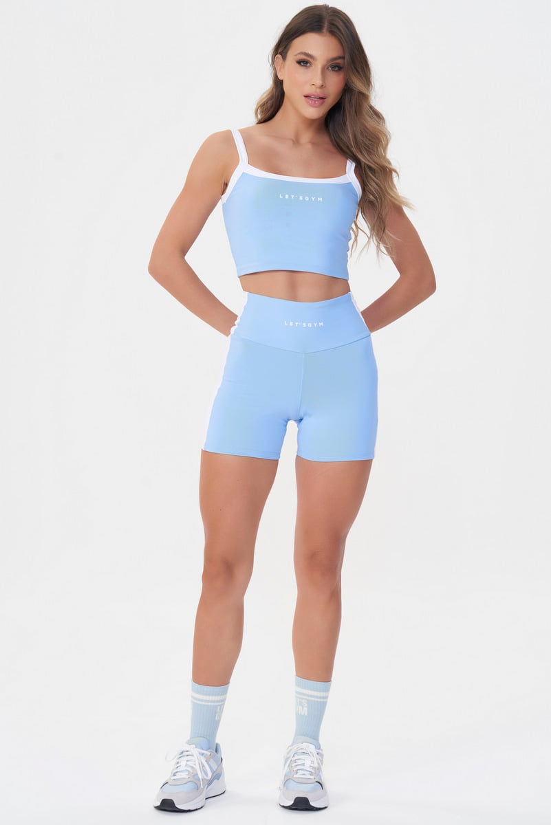 Lets Gym - Light Blue Tunning Shorts - 2893AZC