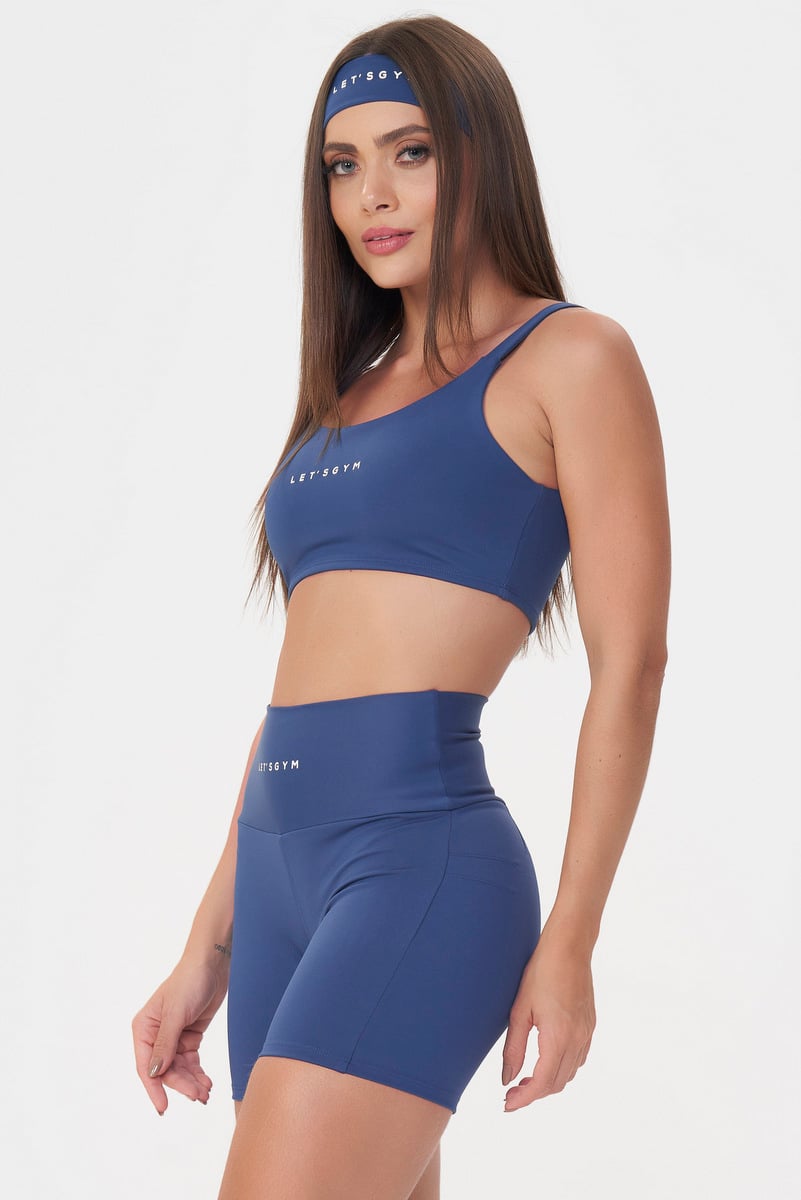 Lets Gym - Basic Colors Top Indigo Blue - 2906AZI Lets Gym - Basic Colors Top Indigo Blue - 2906AZI