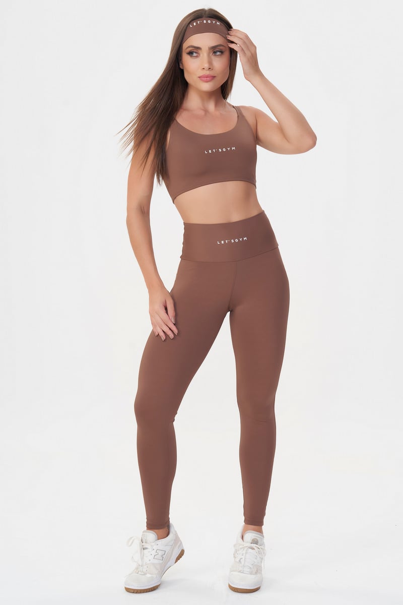 Lets Gym - Legging Basic Colors Marrom - 2907MR Lets Gym - Legging Basic Colors Marrom - 2907MR