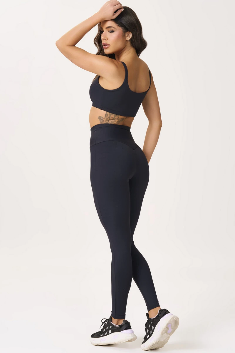 Lets Gym - Basic Colors Leggings Black - 2907PT