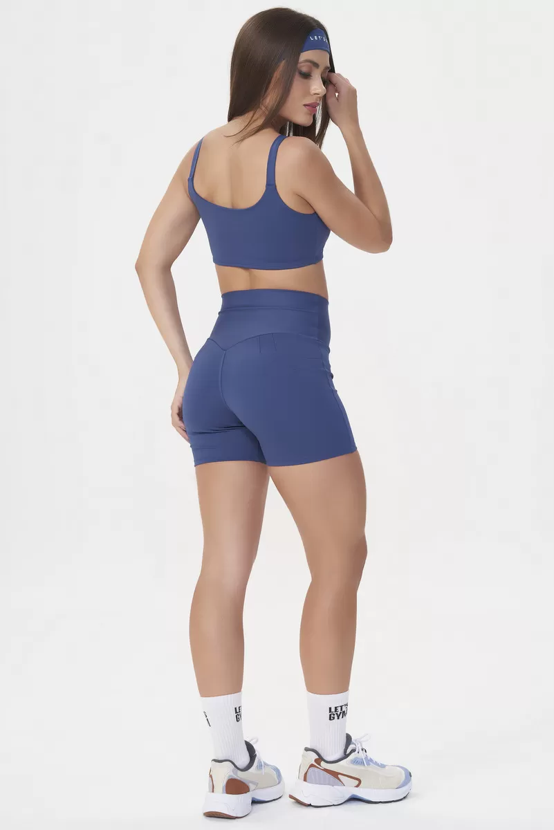 Lets Gym - Short Basic Colors Blue Indigo - 2909AZI