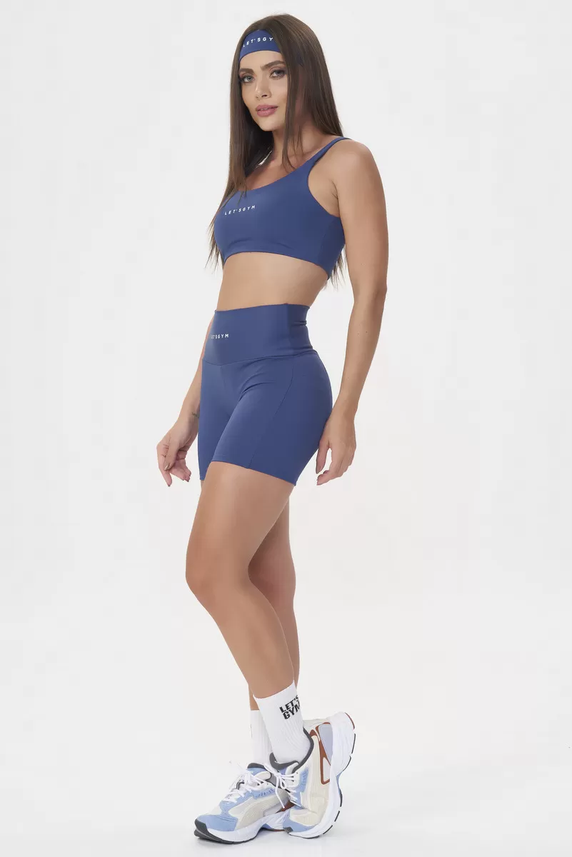 Lets Gym - Short Basic Colors Blue Indigo - 2909AZI