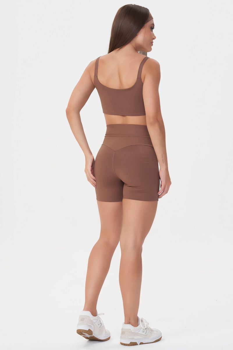 Lets Gym - Short Basic Colors Marrom - 2909MR Lets Gym - Short Basic Colors Marrom - 2909MR