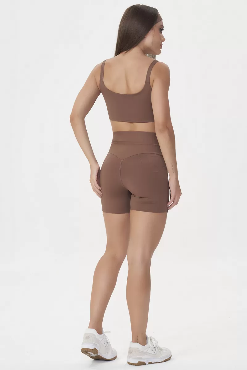 Lets Gym - Short Basic Colors Brown - 2909MR