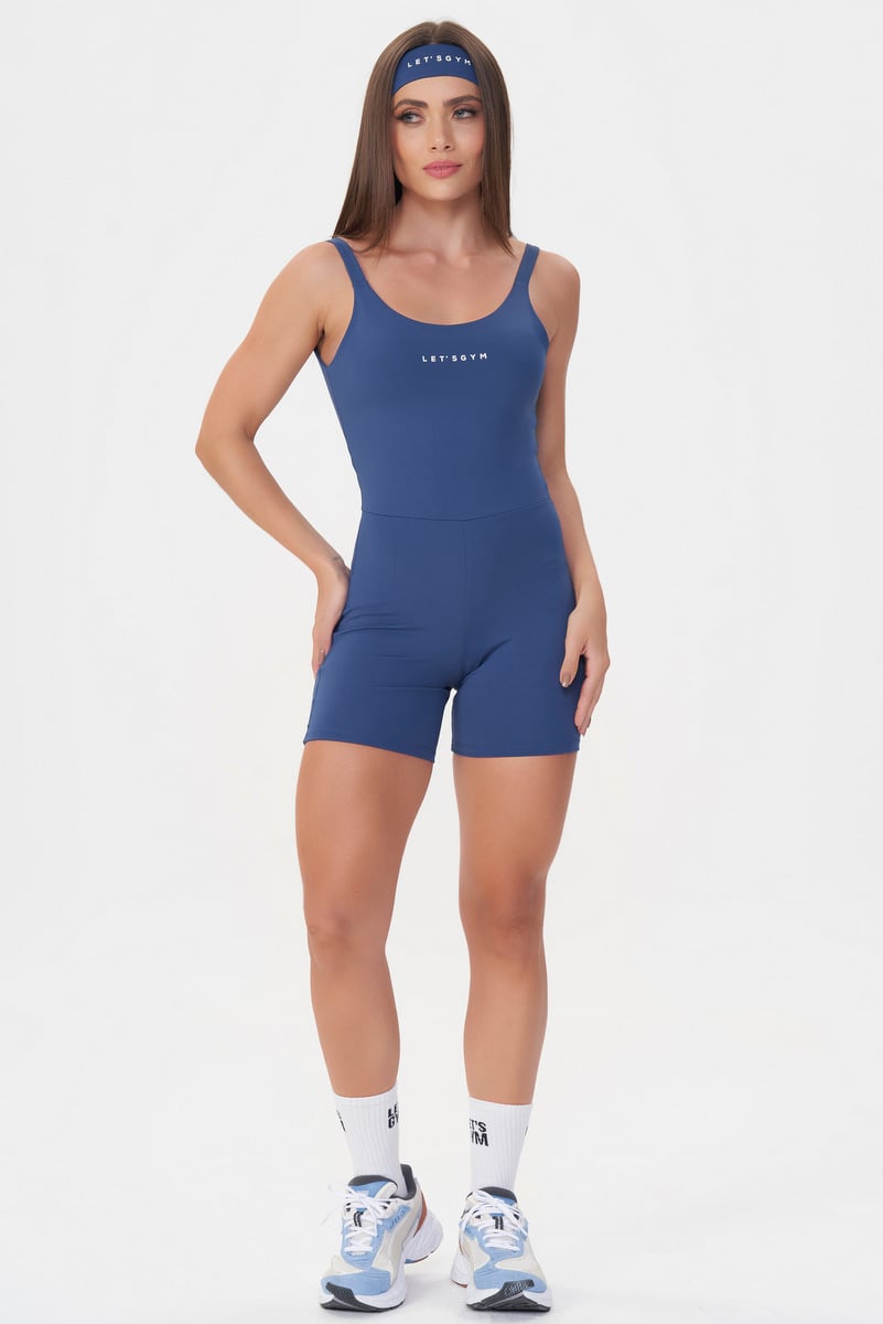 Lets Gym - Romper Basic Colors Indigo Blue - 2910AZI
