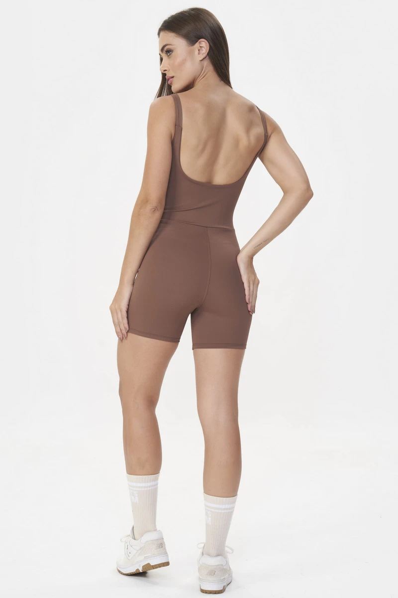 Lets Gym - Basic Colors Brown Romper - 2910MR
