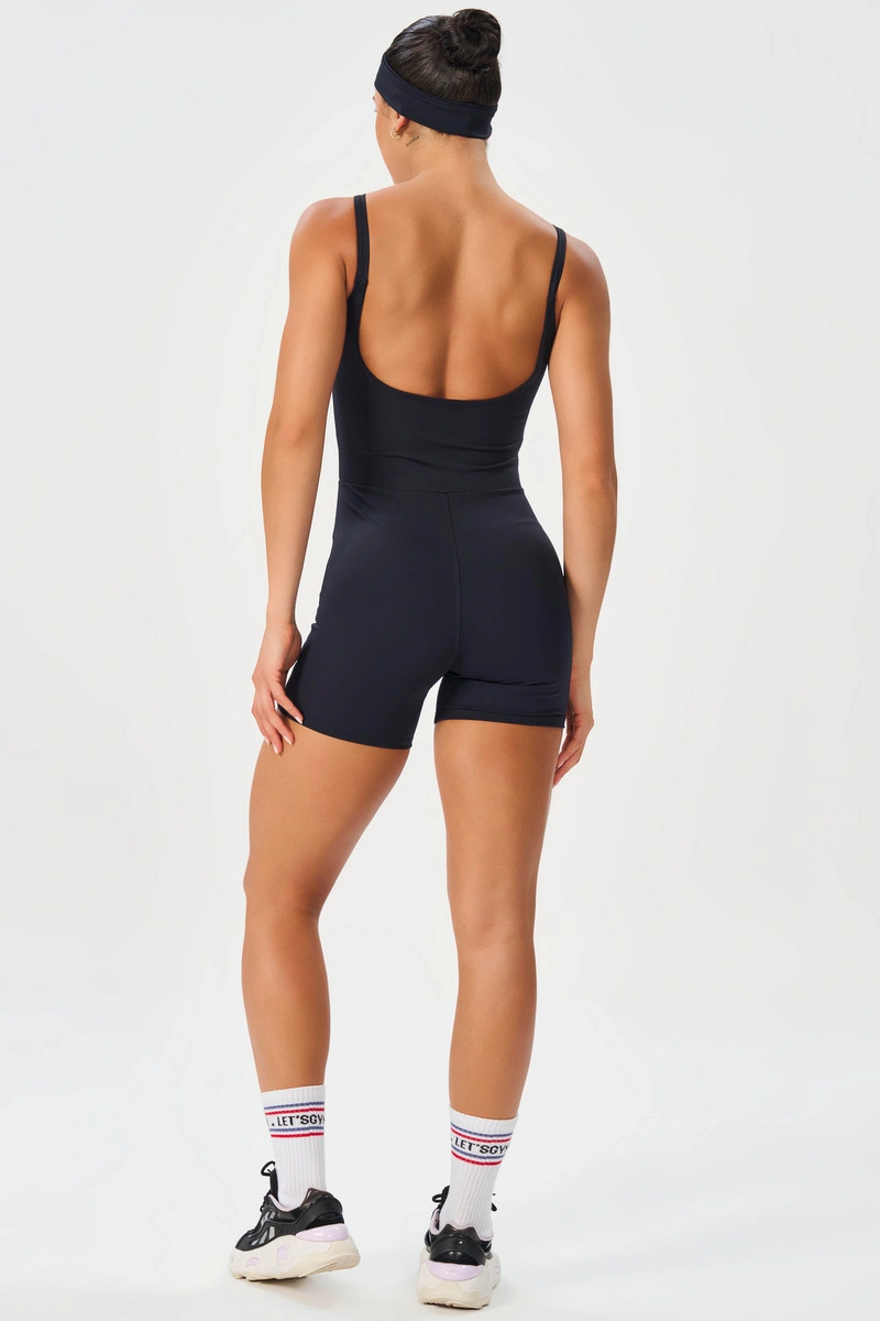 Lets Gym - Basic Colors Black Romper - 2910PT