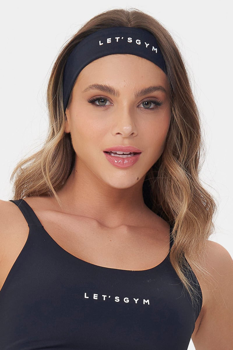Lets Gym - Faixa De Cabelo Basic Colors Preto - 2911PT