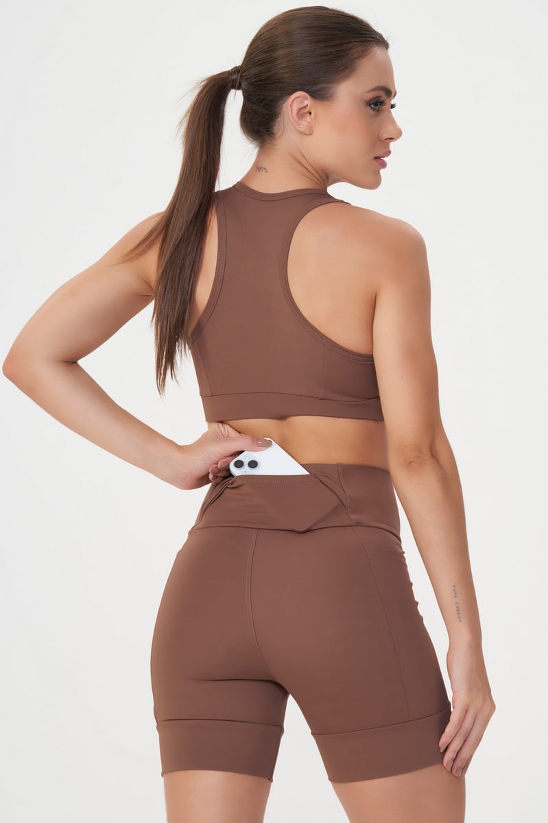Lets Gym - Top Runner Basic Colors Marrom - 2912MR Lets Gym - Top Runner Basic Colors Marrom - 2912MR