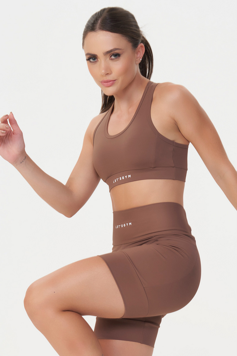 Lets Gym - Top Runner Basic Colors Marrom - 2912MR Lets Gym - Top Runner Basic Colors Marrom - 2912MR