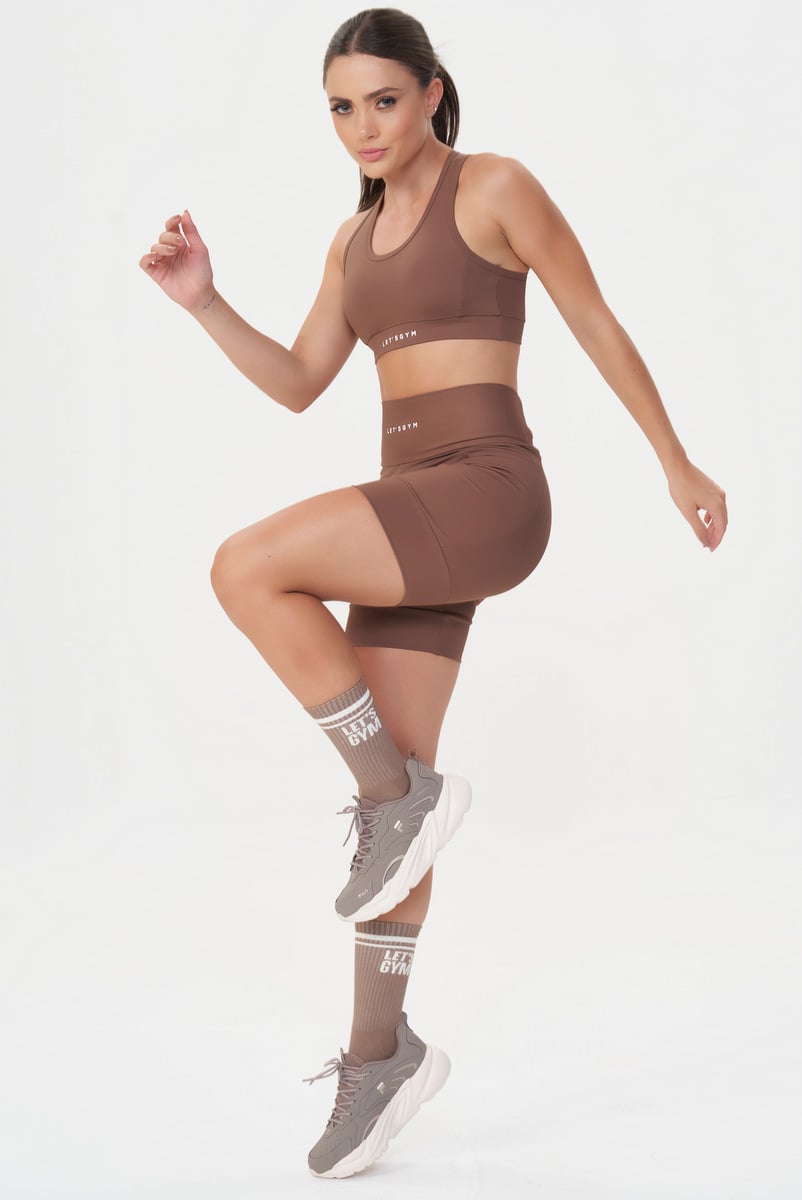 Lets Gym - Top Runner Basic Colors Marrom - 2912MR Lets Gym - Top Runner Basic Colors Marrom - 2912MR