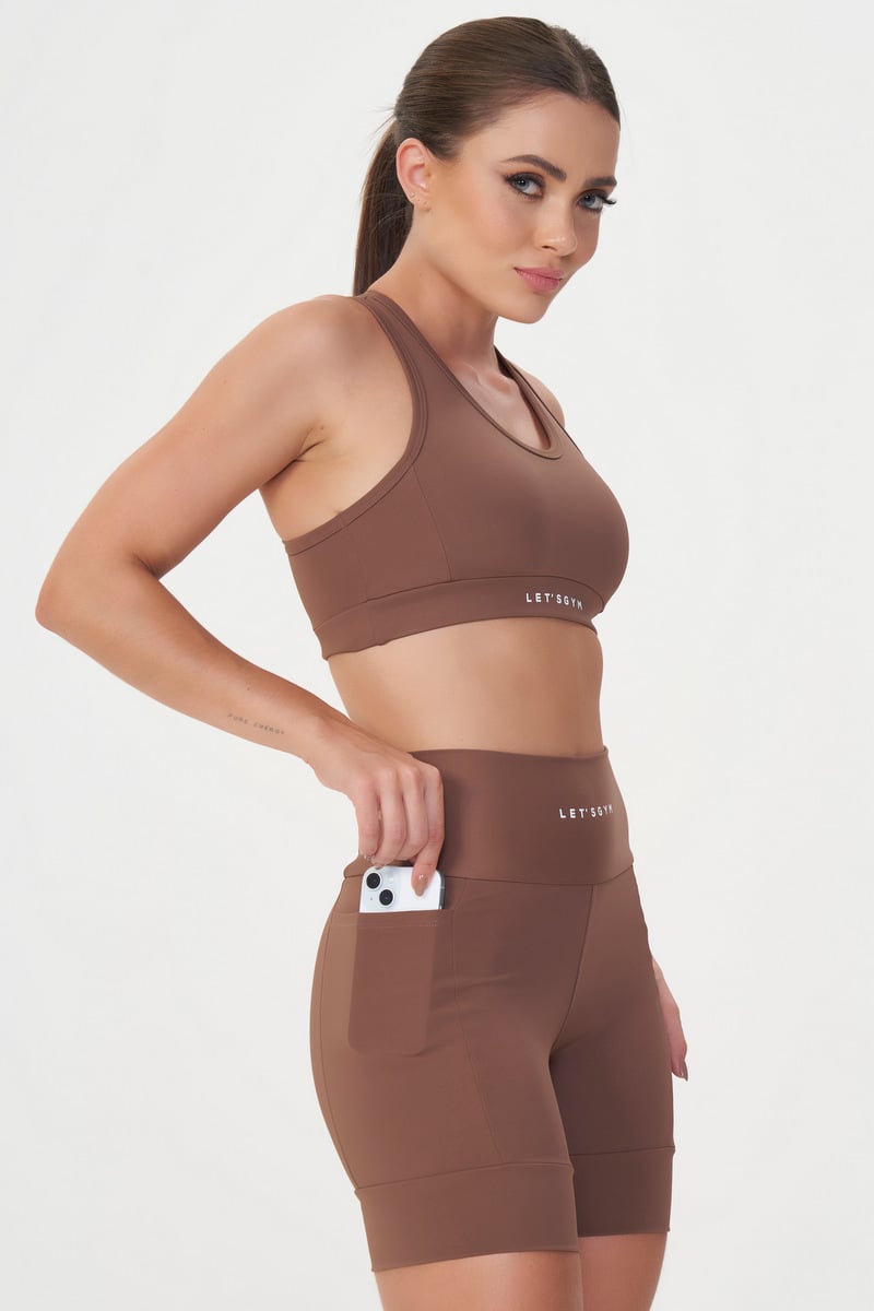 Lets Gym - Top Runner Basic Colors Marrom - 2912MR Lets Gym - Top Runner Basic Colors Marrom - 2912MR
