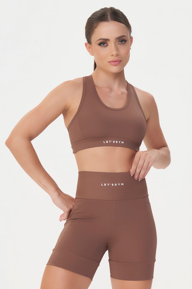 Lets Gym - Top Runner Basic Colors Marrom - 2912MR Lets Gym - Top Runner Basic Colors Marrom - 2912MR