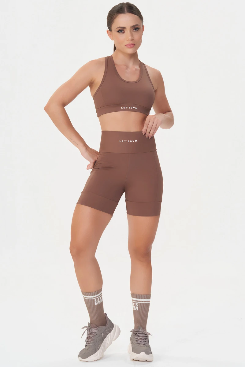 Lets Gym - Sports bra Runner Basic Colors Brown - 2912MR