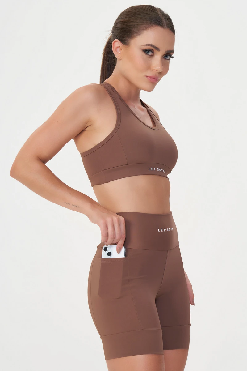 Lets Gym - Sports bra Runner Basic Colors Brown - 2912MR