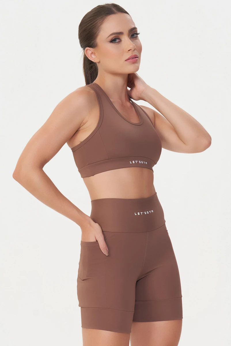 Lets Gym - Sports bra Runner Basic Colors Brown - 2912MR