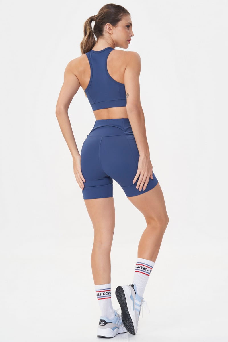 Lets Gym - Short Runner Basic Colors Azul Indigo - 2913AZI Lets Gym - Short Runner Basic Colors Azul Indigo - 2913AZI