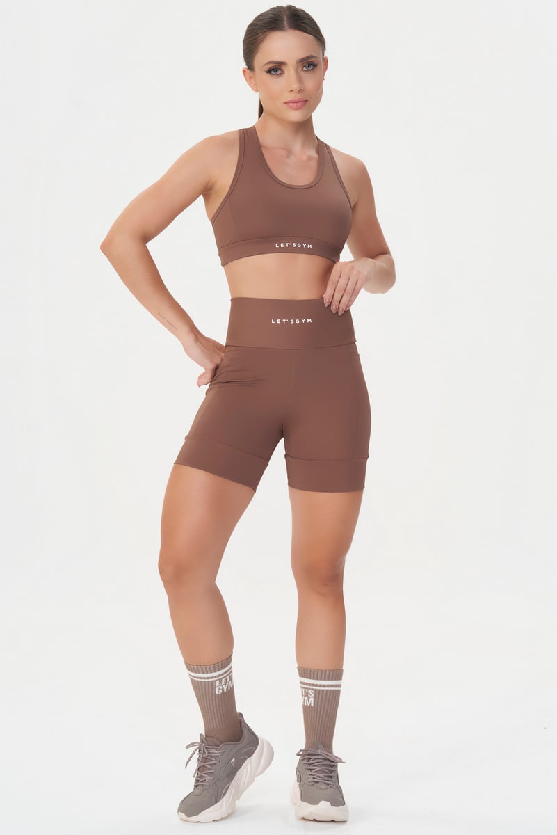 Lets Gym - Short Runner Basic Colors Brown - 2913MR