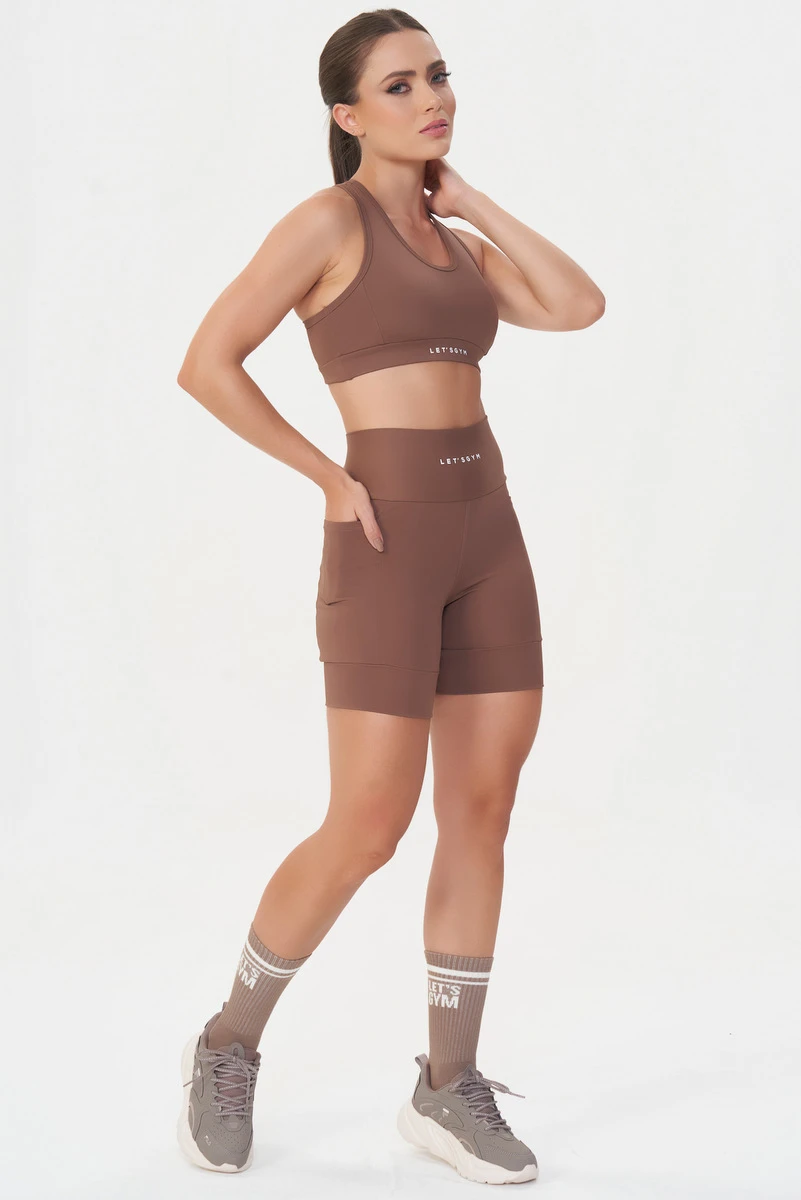 Lets Gym - Short Runner Basic Colors Brown - 2913MR