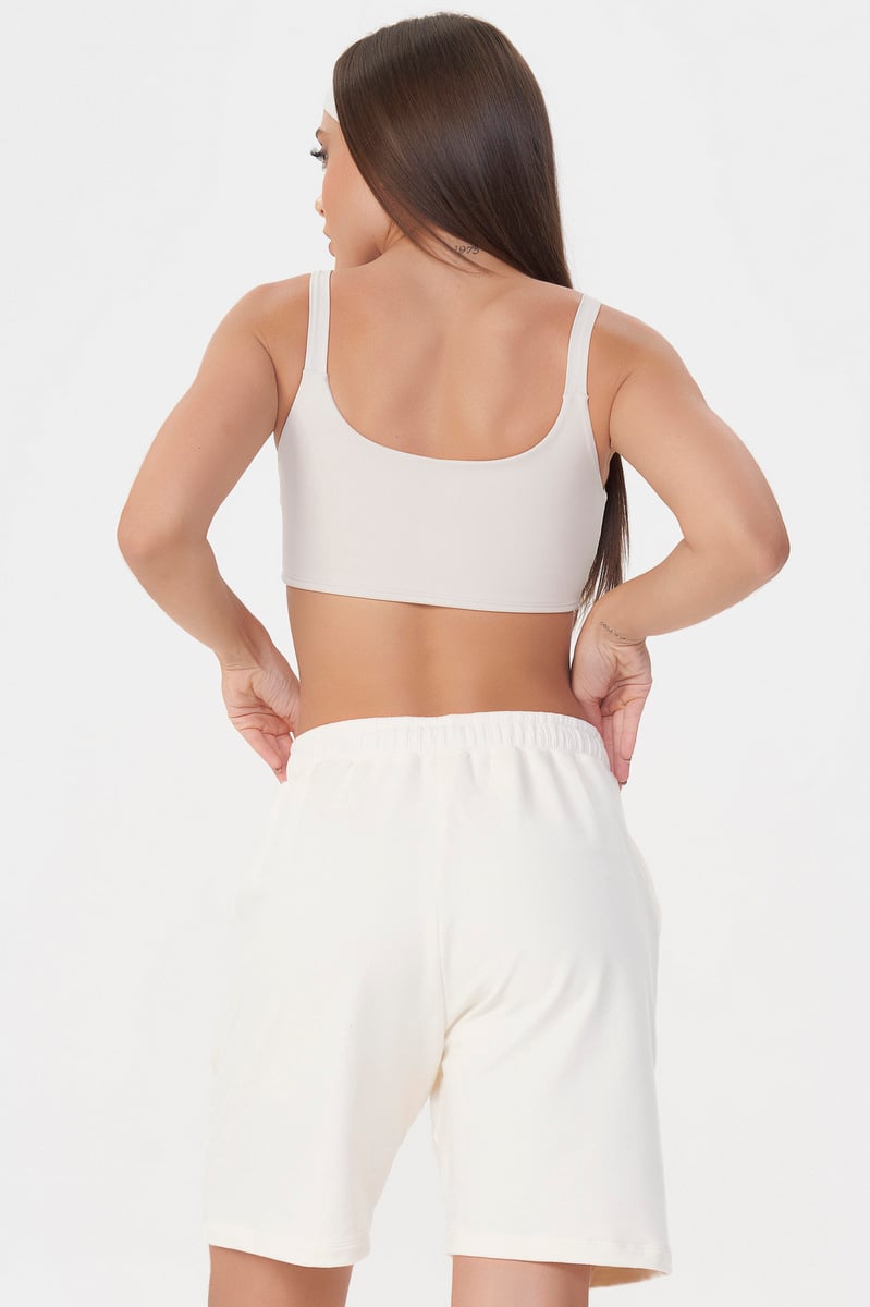 Lets Gym - Urban Layers Off White Sweatshorts - 2918OFW