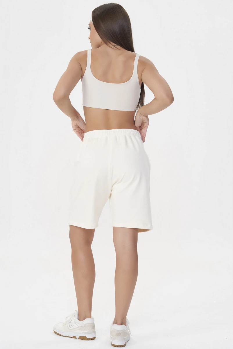 Lets Gym - Urban Layers Off White Sweatshorts - 2918OFW