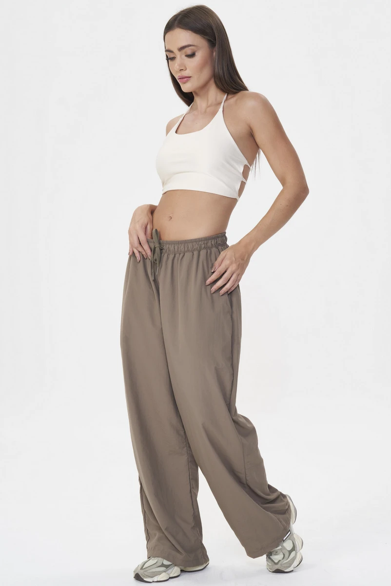 Lets Gym - Olive Brown Athleisure Pants - 2922OB
