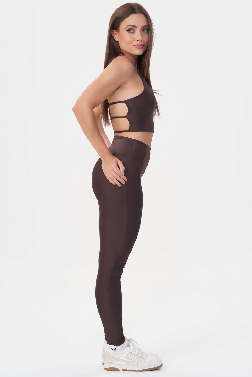 Lets Gym - Cropped Bright Coffee - 2928CF Lets Gym - Cropped Bright Coffee - 2928CF