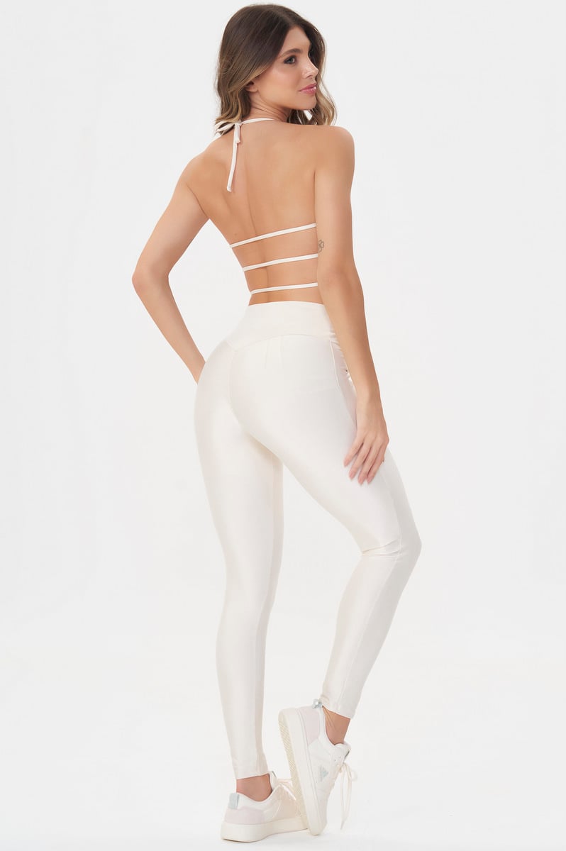 Lets Gym - Cropped Bright Off White - 2928OFW Lets Gym - Cropped Bright Off White - 2928OFW