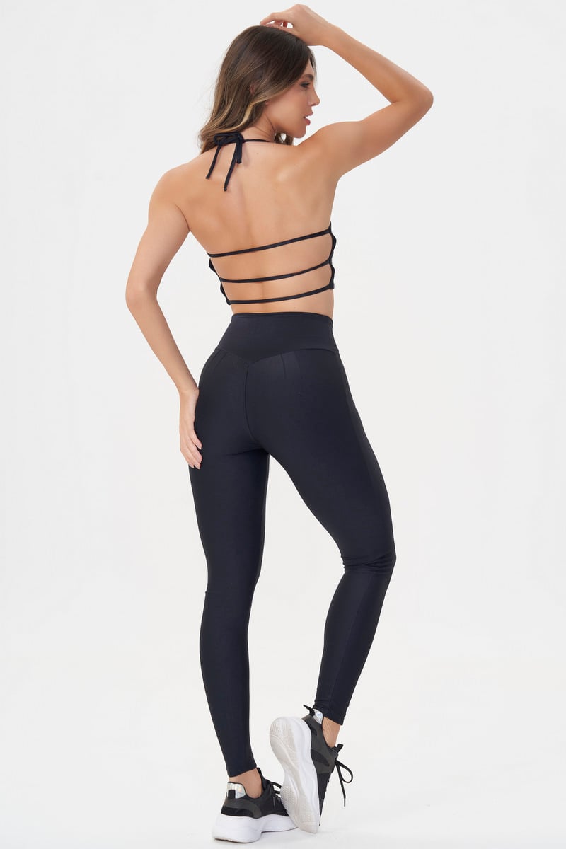 Lets Gym - Cropped Bright Preto - 2928PT Lets Gym - Cropped Bright Preto - 2928PT