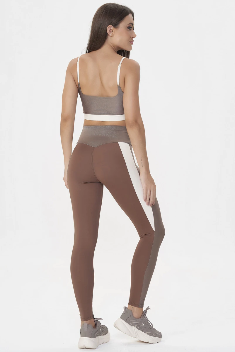 Lets Gym - Serenity Brown Sports Bra - 2941CT