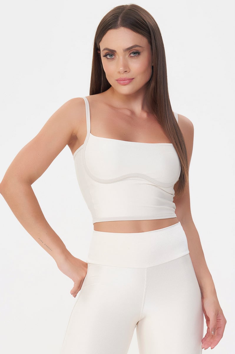 Lets Gym - Cropped Harmony Off White - 2956OFW