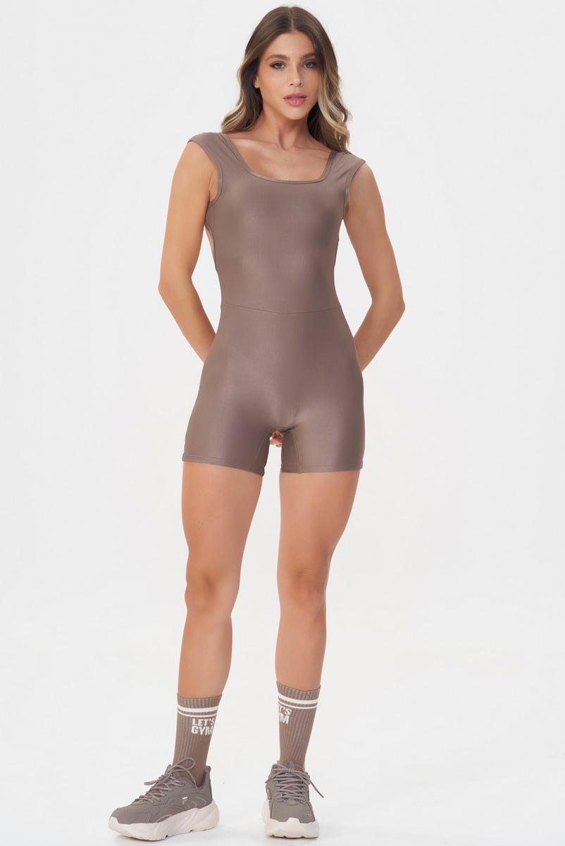 Lets Gym - Romper Equilibrium Brown - 2966CT