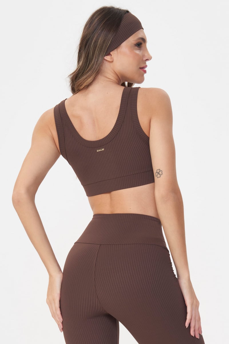 Lets Gym - Sports bra Comfort Rib Coffee - 2981CF