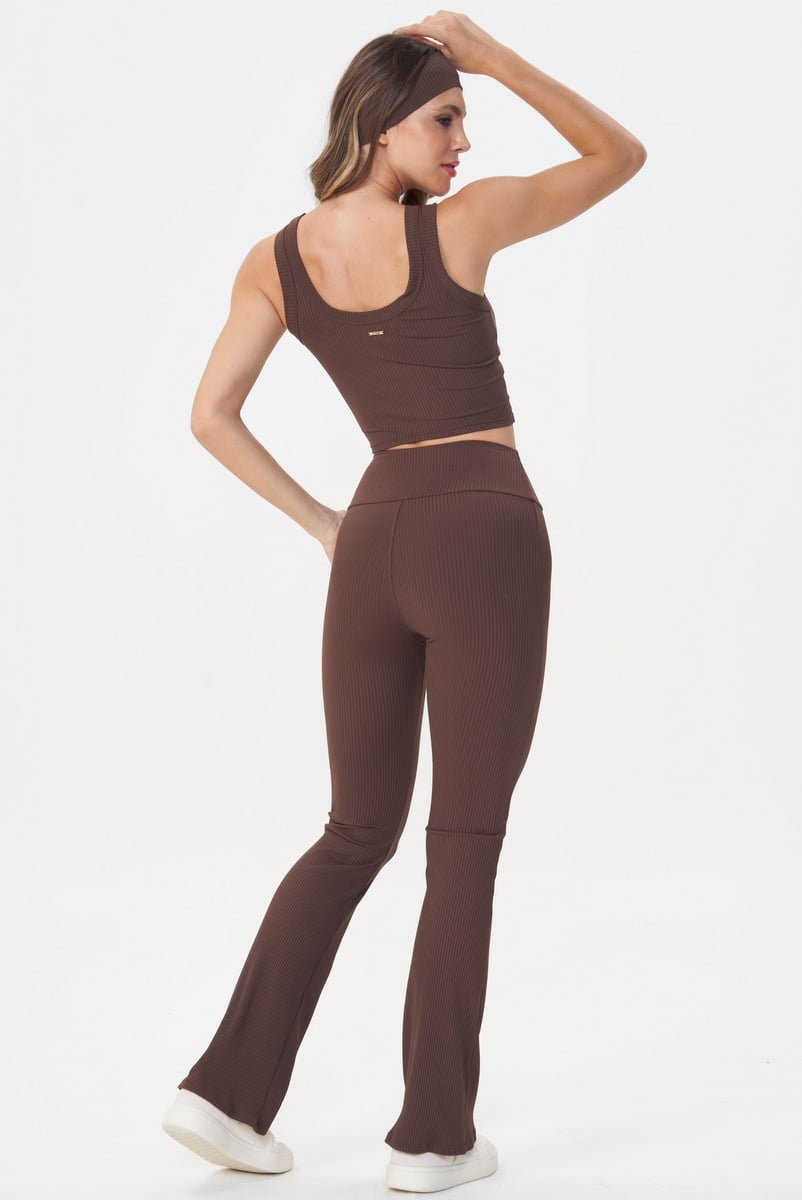Lets Gym - Comfort Rib Flare Pants - 2987CF Lets Gym - Comfort Rib Flare Pants - 2987CF