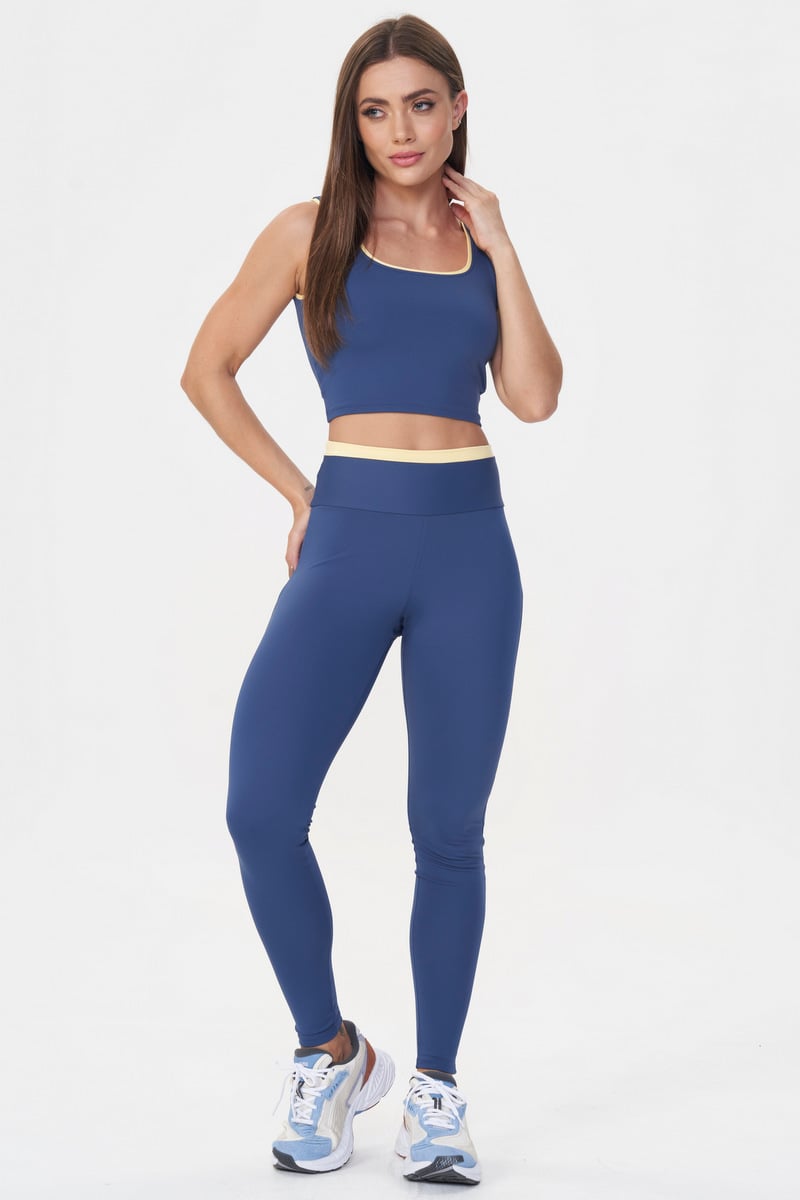 Lets Gym - Indigo Blue Vibe Leggings - 3018AZI Lets Gym - Indigo Blue Vibe Leggings - 3018AZI