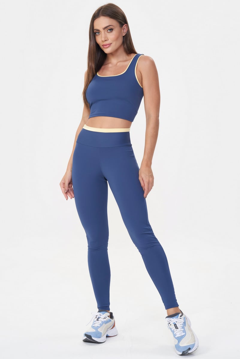 Lets Gym - Indigo Blue Vibe Leggings - 3018AZI