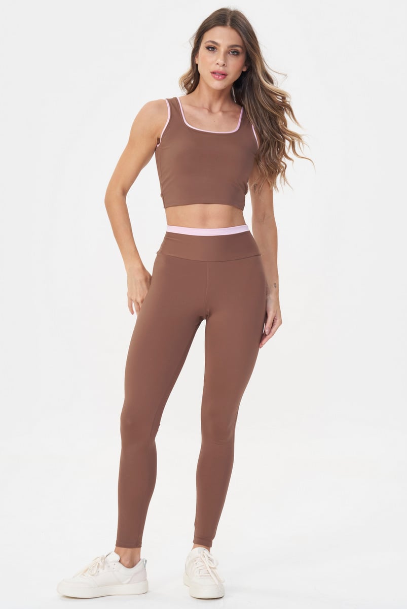 Lets Gym - Brown Vibe Leggings - 3018MR