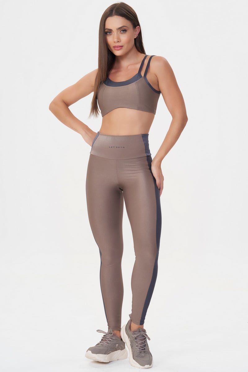 Lets Gym - Equilibrium Brown Leggings - 3031CT Lets Gym - Equilibrium Brown Leggings - 3031CT