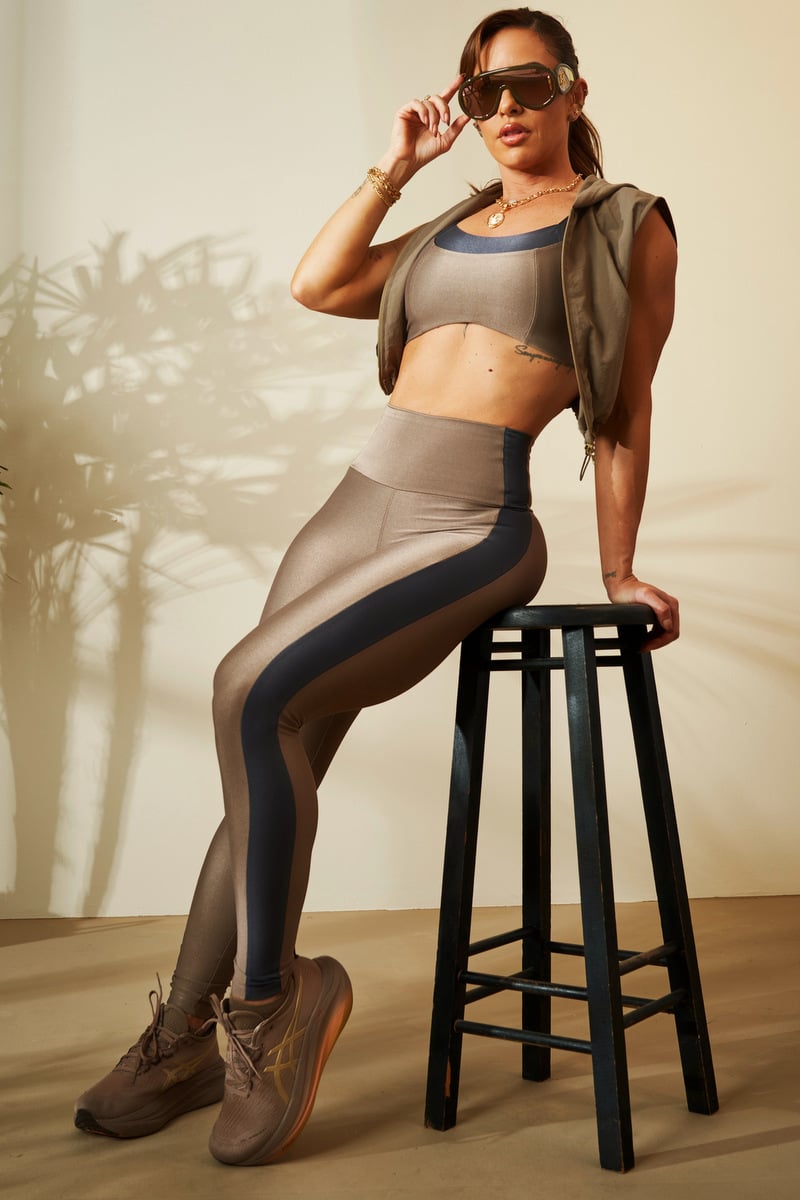Lets Gym - Equilibrium Brown Leggings - 3031CT Lets Gym - Equilibrium Brown Leggings - 3031CT
