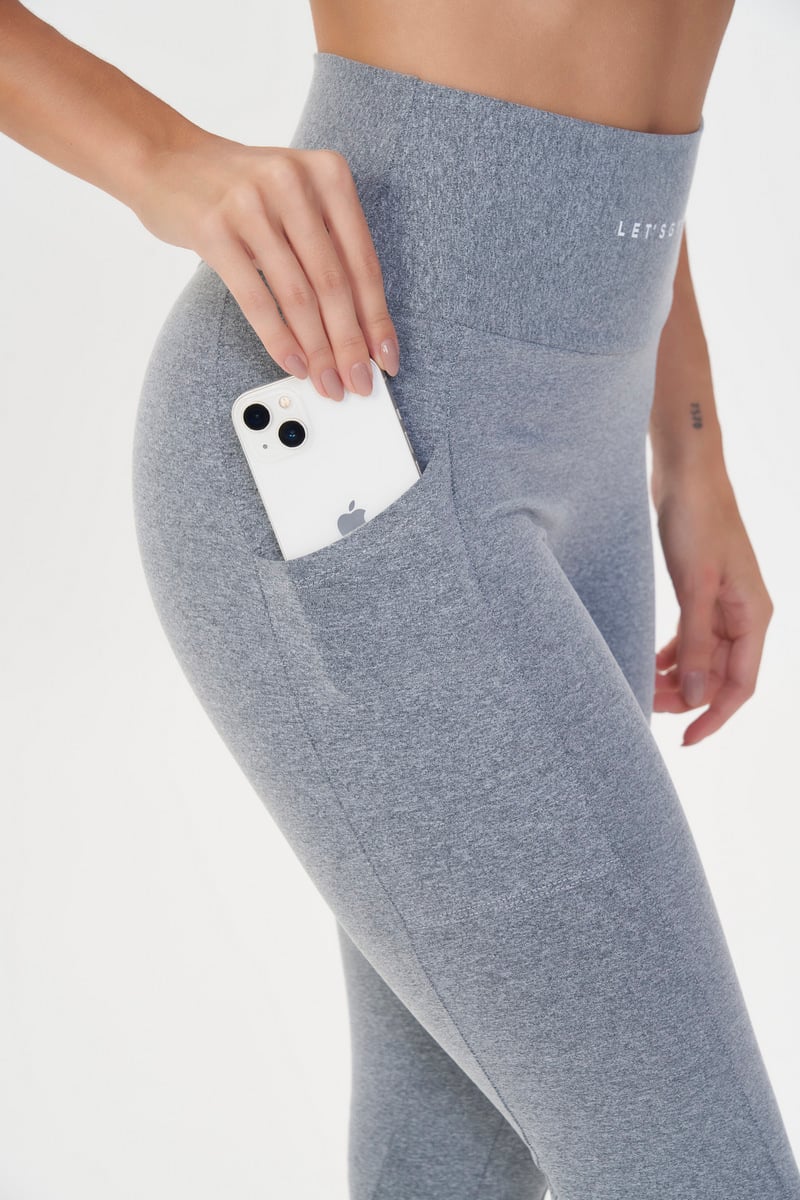 Lets Gym - Melange Compression Leggings - 3036MLG