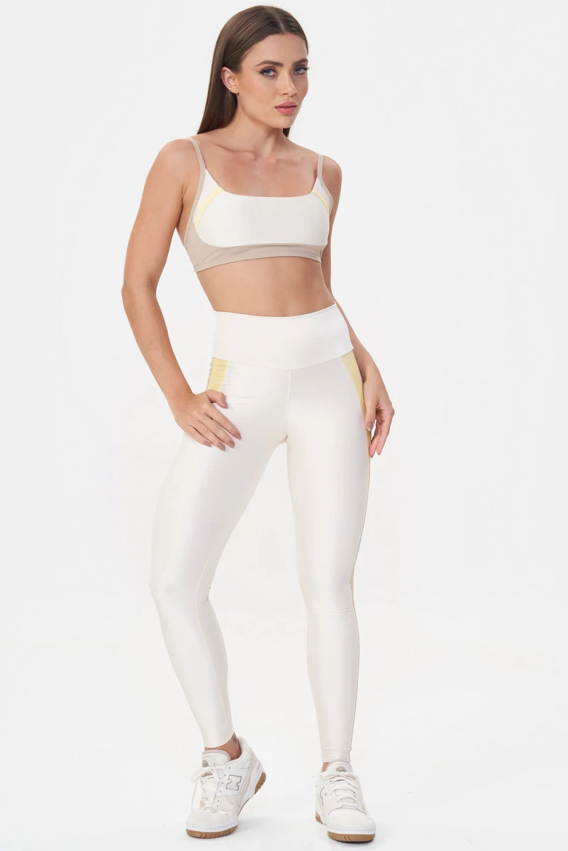 Lets Gym - Bliss Off White Leggings - 3049OFW