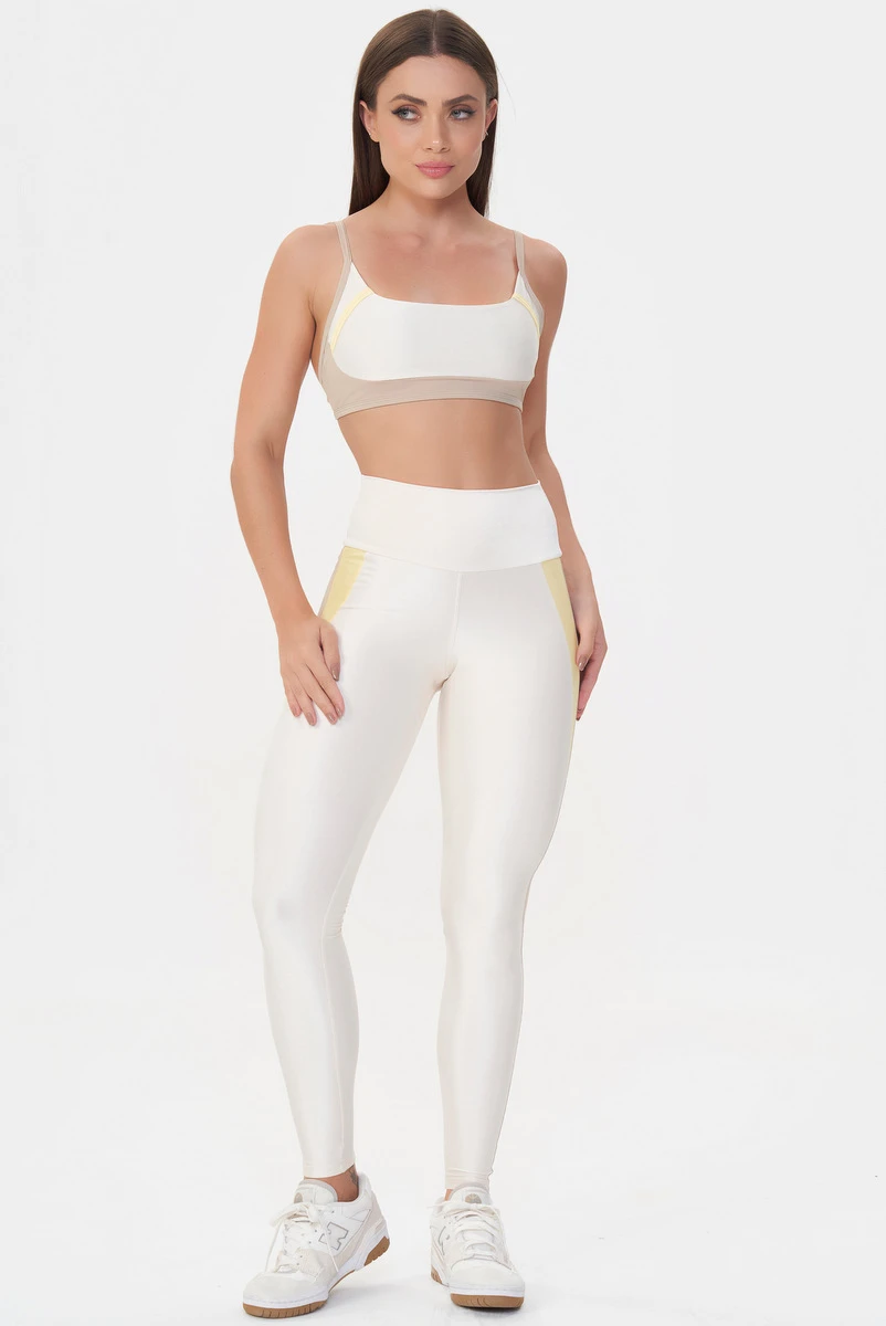 Lets Gym - Bliss Off White Leggings - 3049OFW